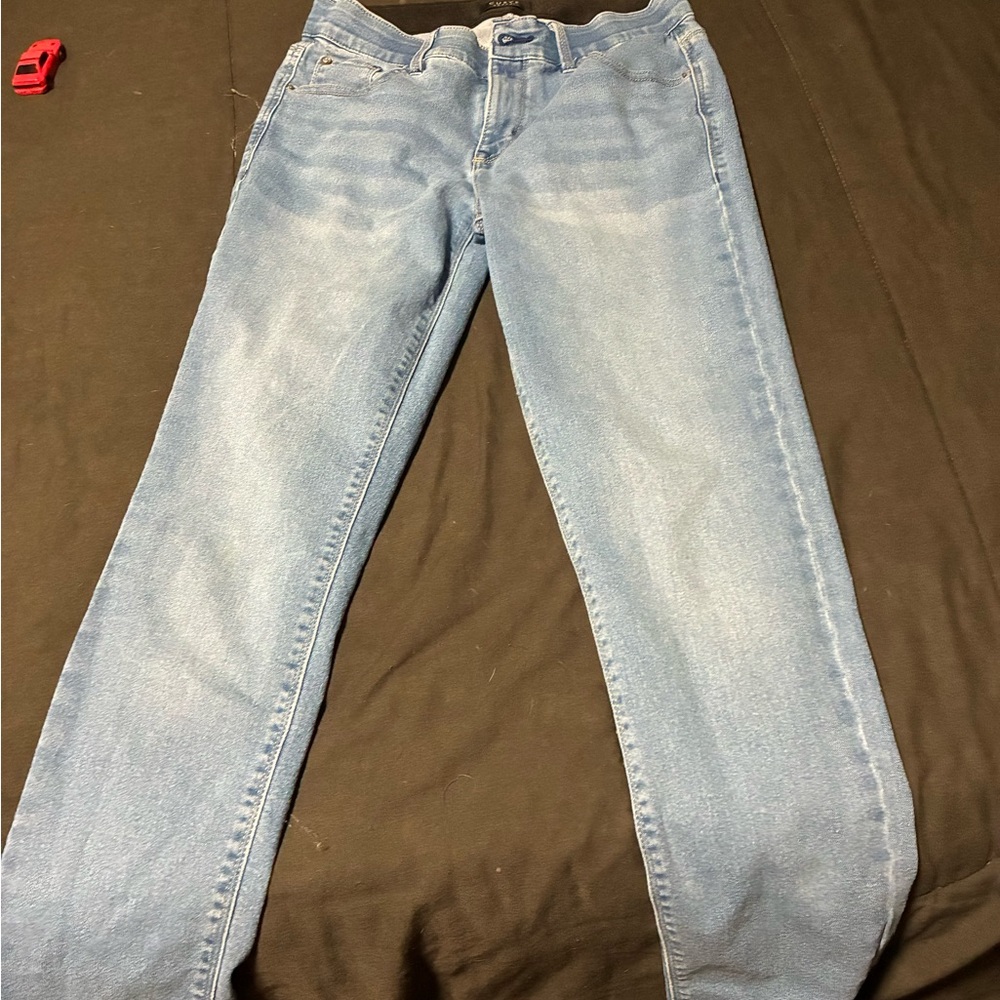 Stylish Light Blue Women's Straight Leg Jeans